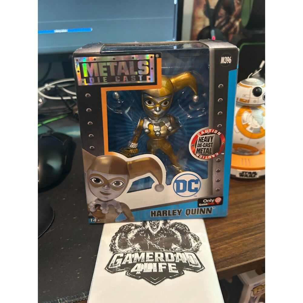 Jada Toys Metals Die Cast Harley Quinn Gold M396 DC Gamestop Exclusive New